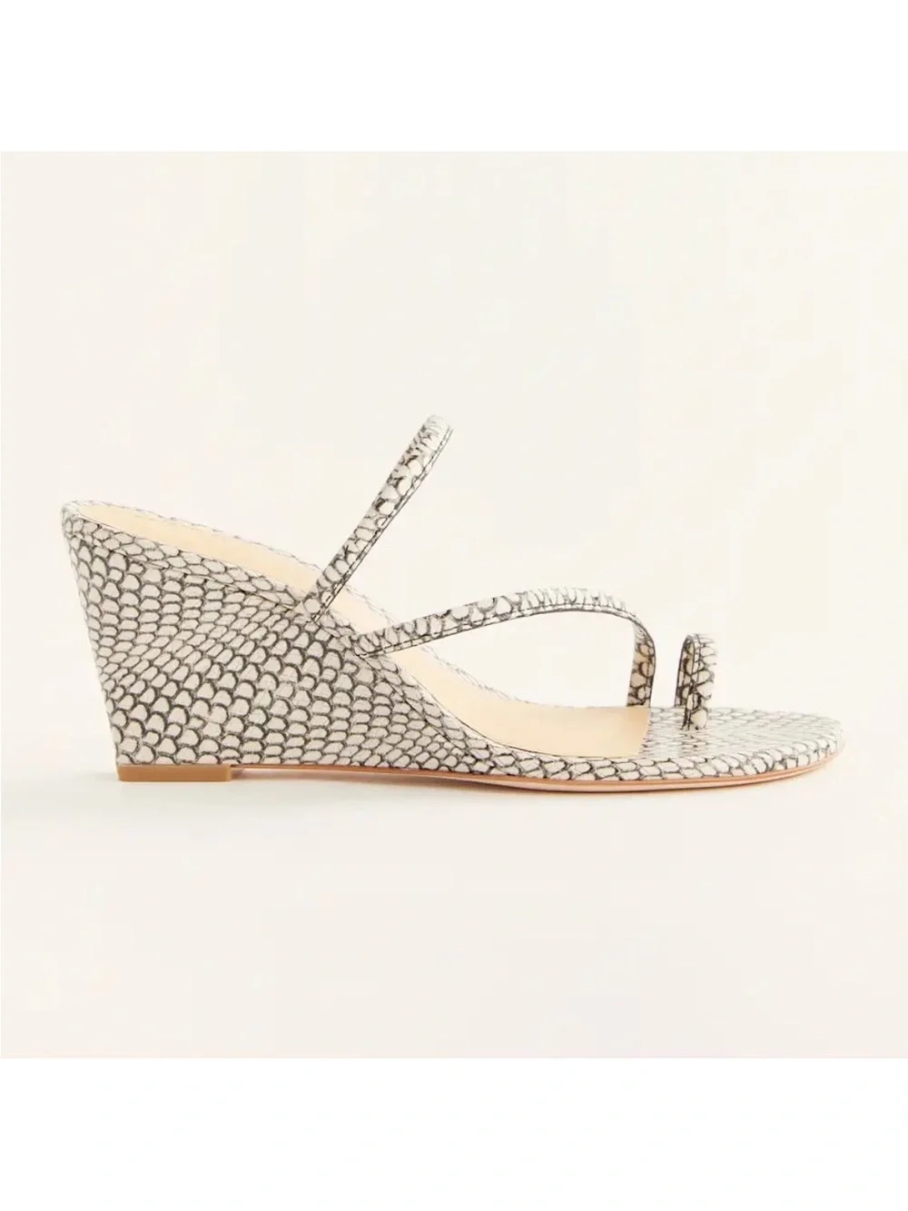 Reformation Jorgia Wedge Sandal ‘Spotted ‘Snake